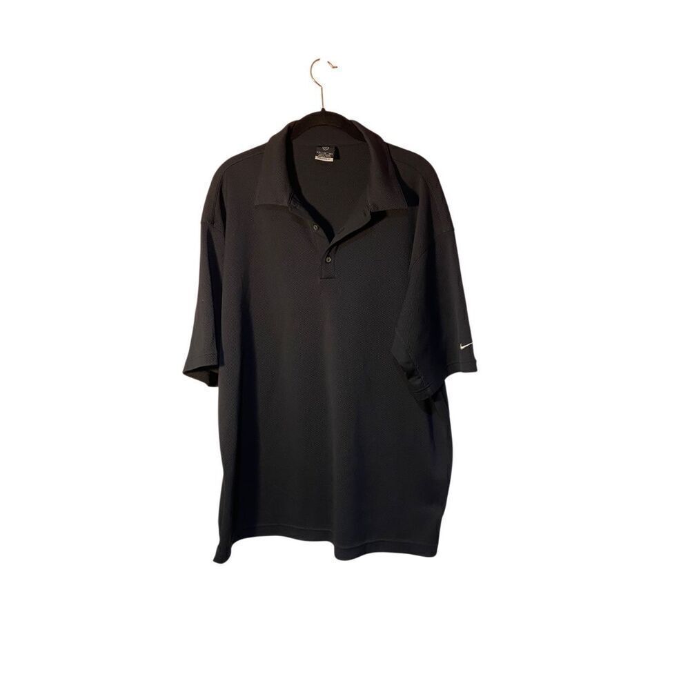 Nike men’s golf fit dry, short sleeve, black polo shirt, size, XL